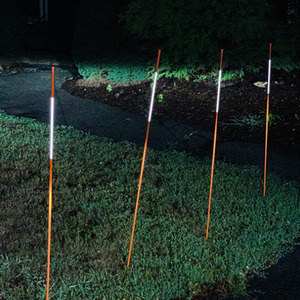 Driveway MARKER, เสาหิมะ, เสาไถ, เทปสะท้อนแสง, 5/16 "เส้นผ่าศูนย์กลาง x 48" ไฟเบอร์กลาสสีส้ม - Product Image 4