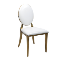 Chaises de Banquet Modernes en Acier Inoxydable Doré et Cuir, Style Trône Élégant, pour Hôtels, Mariages, Événements et Restaurants
