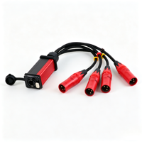 Boîtier audio professionnel 4 canaux XLR vers RJ45, adaptateur d'extension audio XLR mâle vers RJ45 femelle pour scène, DJ, sonorisation en direct, studio