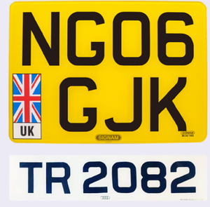 Tm8500 סרט לוחית מספרים לבן וצהוב עבור כלי רכב uk/צרפתית - Product Image 1