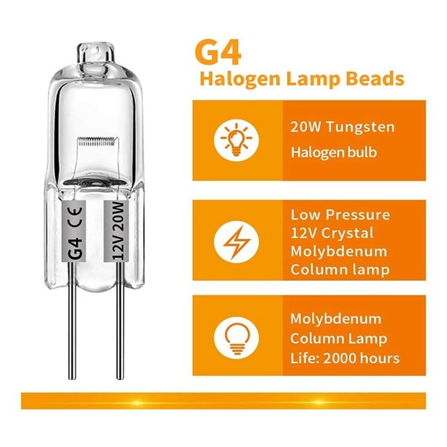 12V 20W G4 Biochemical Bulb Compatible for KLS JC/CH 12V20W Halogen Lamp Biochemical Analyzer Lamp
