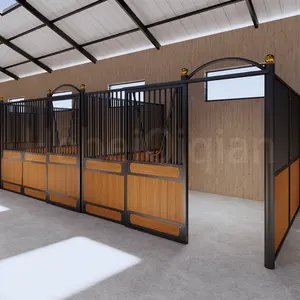 Wholesale cheap European style horse stable horse stables outdoor stall boxes fronts doors