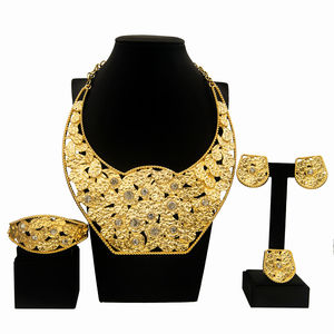 Yulaili – <span class=keywords><strong>collier</strong></span> de mariage marocain pour femme, bijoux bon marché, dubaï, or 18k, grand ensemble de bijoux pour femme de fête, vente en gros - Product Image 3