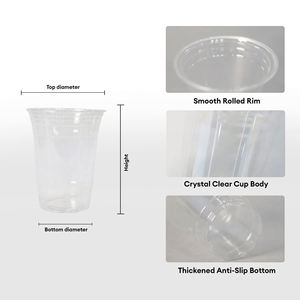 8oz Disposable Frosted Hard Plastic Cups for Cold Hot Drinks Disposable Cup for Party <b>Wedding</b> for Milk Tea & <b>Bubble</b> Tea Catering - Product Image 1