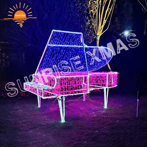 Décoration extérieure géante 3D, instrument <span class=keywords><strong>de</strong></span> musique LED, piano, guitare, violon, <span class=keywords><strong>saxophone</strong></span>, trompette, sculpture, motif lumineux - Product Image 6