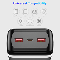Power Bank Portabel Kapasitas Tinggi 50000mAh dengan Logo OEM, Lampu LED, Baterai Li-Polymer, Micro USB & Power Station