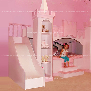 Cama <span class=keywords><strong>de</strong></span> Princesa, Castillo <span class=keywords><strong>de</strong></span> Ensueño <span class=keywords><strong>para</strong></span> <span class=keywords><strong>Niñas</strong></span>, Cama Litera Rosa con Tobogán, Cama <span class=keywords><strong>de</strong></span> Madera Maciza <span class=keywords><strong>para</strong></span> <span class=keywords><strong>Niñas</strong></span>, Cama Multifuncional Tipo Casa <span class=keywords><strong>de</strong></span> Juegos, Personalizable - Product Image 4