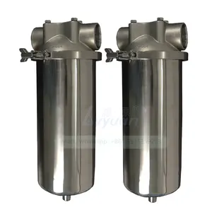 SS304 10/20/30/40 Inch Stainless Steel Cartridge Filter Housing dengan Microporous Filter Air Membran 50 micron