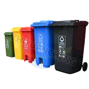 Vendita calda di rifiuti esterni da <span class=keywords><strong>120</strong></span> <span class=keywords><strong>litri</strong></span> con struttura in piedi grande contenitore di plastica con coperchio prezzo di fabbrica - Product Image 5