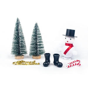 Nouvelle maison de poupée en bois, porte d'elfe, ornements de Noël, mini accessoires de scène de conte de fées, décoration de vacances - Product Image 3