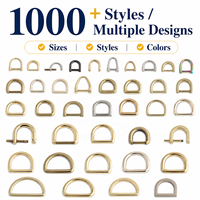 Porte-clés en métal avec anneau en D, moulé sous pression monobloc sans soudure, petit, de qualité supérieure, pour sacs à main, pochettes et accessoires en cuir