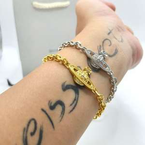 Regency Core Empress Dowager Crown Bracelet <b>Men</b>’s Punk Silver Plated Alloy Chain Personalized Party Crown Style Jewelry Retro - Product Image 3