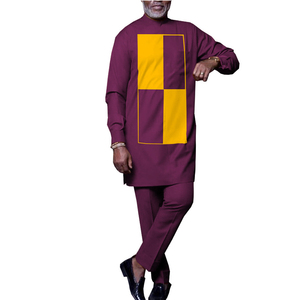 Yibaoli – vêtements traditionnels <span class=keywords><strong>pour</strong></span> hommes, 100 coton ankara wax bazin africain, 2 pièces - Product Image 4
