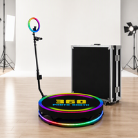 Plateforme de photographie rotative en métal pour cabine photo 360°, idéale pour les fêtes et événements