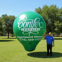 Ballon sphérique gonflable en PVC de 5 à 12 pieds pour publicité extérieure avec logo et lumière LED, vente en gros