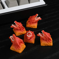 Aflion – Touches de clavier mécanique rétro pour gaming, personnalisables, en résine, imprimées en 3D, motif dragon, faites à la main, style artisanal, pour remplacement de touches (ESC) ou personnalisation de touches de dessin animé