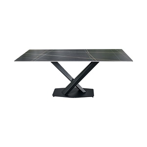 Mojia Nhà Sản Xuất Bằng Đá Cẩm Thạch Màu Đen Bàn Ăn 6 Chỗ Bàn Ăn 5ft 6ft <span class=keywords><strong>7ft</strong></span> Nặng Hình Chữ Nhật Bảng Cho Ngoài Trời - Product Image 5