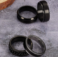 Bague en acier inoxydable rotative, résistante à la rouille et inaltérable, minimaliste, élégante, best-seller, polyvalente et bijou populaire.