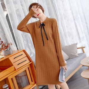 Venta al por mayor de fábrica Moq bajo Vestido de manga larga tejido - Product Image 6