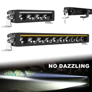 Beyaz Amber pozisyon Lightbar 52 inç offroad araba Jeep kamyonlar için led ışık bar 4x4