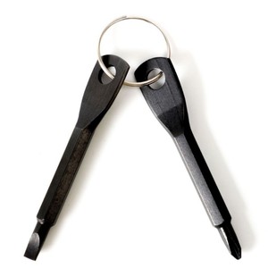 Destornillador Phillips y plano portátil <span class=keywords><strong>con</strong></span> llavero, mini destornillador de bolsillo, herramienta de reparación, gadget de jardín W24-463 - Product Image 2