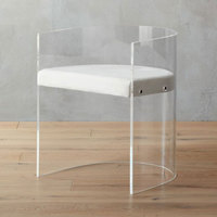 JAYI personnalisé Lucite meubles acrylique chaises réception salle à manger côté clair chaises