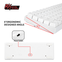 Clavier mécanique 84 touches, 61 touches, Royal Kludge RK61 RK818, clavier de jeu pour ordinateur portable, clavier 60%, Teclado Clavier case RK 61, directement de l'usine