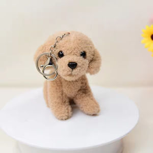 Lindo Mini <span class=keywords><strong>Animal</strong></span> de peluche perro llaveros de peluche juguetes de animales de peluche cachorro de peluche llavero para mochila bolsa encantos colgante - Product Image 4