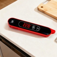 Thermomètre numérique de cuisine pliable haute précision en acier inoxydable 304, étanche, avec écran LCD résistant à la chaleur pour la cuisson