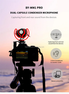 Micrófono de vídeo de escopeta para cámara, micrófono de grabación de Facebook, YouTube, Vloging, para teléfono inteligente, <span class=keywords><strong>Canon</strong></span>, Nikon, Sony, DSLR - Product Image 3