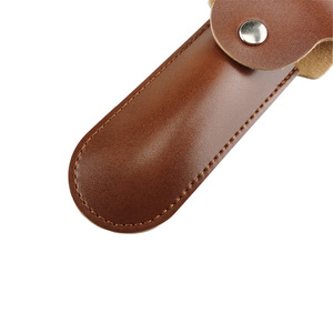 Luxury Custom Design Travel Portable Pu Leather Travel Razor Case Razor Saftey Bag Cover Shaving <b>Pouch</b> Holder <b>for</b> <b>Men</b> - Product Image 5