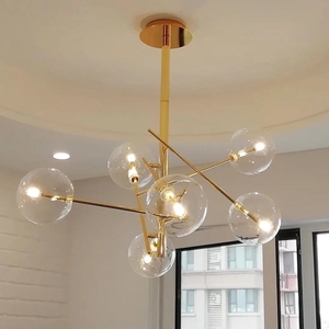 <span class=keywords><strong>Lustre</strong></span> en <span class=keywords><strong>boule</strong></span> de <span class=keywords><strong>verre</strong></span> moderne pour salle à manger, cuisine, salon, chambre à coucher, plafonnier suspendu, luminaires d'intérieur - Product Image 1