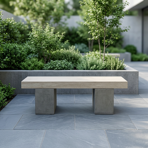 Bulk Supply Large Modern Rectangular Outdoor Concrete <b>Bench</b> Durable Patio <b>Bench</b> with Perfect Waterproof Seat - Product Image 1