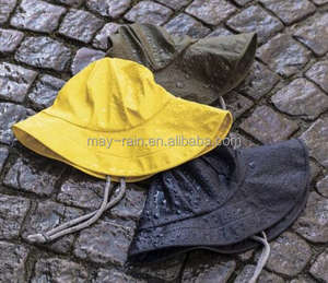 पुरुषों के वाटरप्रूफ पु मछुआरे टोपी दक्षिण 'वेस्टर रेन हैट पोंचो डिजाइन आउटडोर वर्षा - Product Image 2