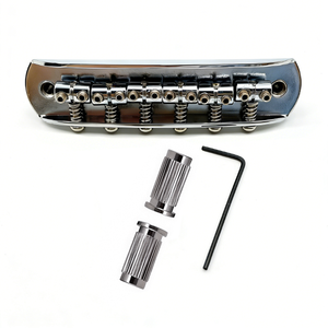 Puente de Guitarra de Aleación de Zinc Cromado con Selletas Ajustables para Guitarra FD <span class=keywords><strong>Jaguar</strong></span> Jazz Master - Product Image 1