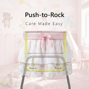 Cuna Mecedora para Bebé de 0 a 12 Meses con Diseño Excelente, Cuna Mecedora con Movimiento Suave - Product Image 6