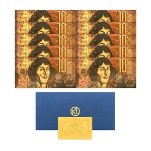 Nuovo Design di alta qualità carta di raccolta Copernicus 10 biglietto biglietto di plastica lamina d'oro placcato banconota - Product Image 3