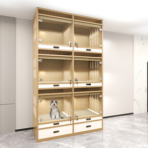 Fabrika ucuz fiyat ahşap köpek kafesi kedi köpek kapalı kafes yavru yatılı ev kulübesi küçük hayvanlar için - Product Image 4