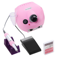 Machine à percer les ongles électrique professionnelle 30000 tr/min Portable Pro Plastique 6 têtes Multi-usages Acrylique Gel Manucure Pédicure Salon