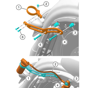 Soportes de depósito remoto Bagger Legends Revo Shocks para Harley Touring Road King Street Electra Glide Ultra 2017 - Product Image 5