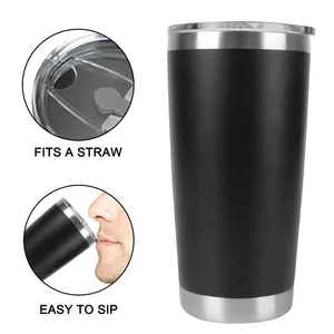Custom Logo Tumbler Wholesale Bulk 20oz 30oz Insulated Beer Vasos Drink Cup Travel <strong>Coffe</strong> Mug <strong>Termos</strong> Cafe Stainless Steel Tumbler - Product Image 2