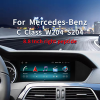 Reproductor Multimedia Estéreo para Auto con Radio y DVD, Compatible con Mercedes-Benz Clase C W204 S204, Pantalla de 8.8 Pulgadas, Carplay Inalámbrico, GPS, Bluetooth