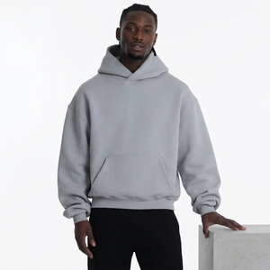 <b>Hoodie</b> Manufacturer Custom logo Unisex Heavyweight <b>Thick</b> High Quality Cotton Blank Oversized Heavyweight <b>Hoodie</b> <b>Men</b> - Product Image 1