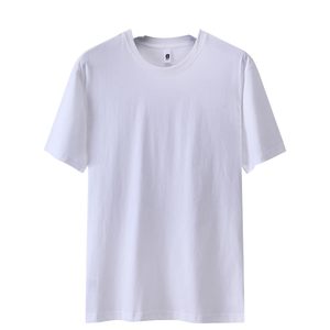 Ingrosso t-shirt da palestra con scollo a 100% personalizzate in cotone ad asciugatura rapida traspirante di alta qualità a maglia <span class=keywords><strong>termica</strong></span> manica corta allentata - Product Image 3