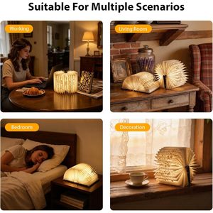 ไฟอ่านหนังสือลายดอกไม้ สีดำทอง ไฟ LED 3 สี พกพาได้ พับได้ ควบคุมด้วยระบบสัมผัส ใช้สำหรับอ่านหนังสือยามค่ำคืน - Product Image 3
