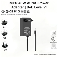 Adaptateur secteur MYIXI 100-240V 24V 2A/12V 4A/14V 3.5A/20V 2.8A AC/DC pour ordinateur portable, prise centrale négative 5.5mm, certifié CE, garantie 2 ans