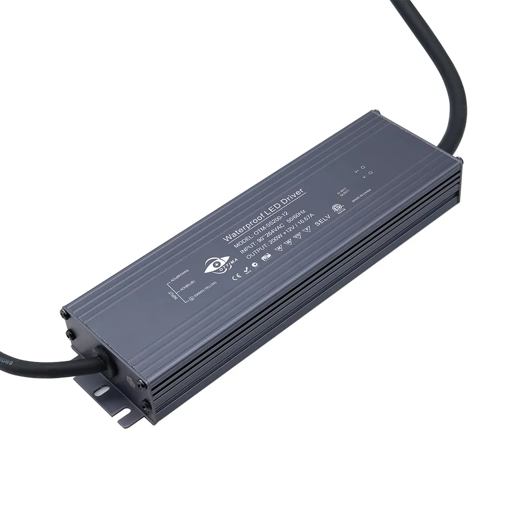 超薄型認定Dc12v 24v 5A 8.3A 10A照明トランス60W-400W AC100-265V LEDストリップ用LEDスイッチング電源