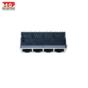 Connecteur femelle RJ45 8 ports, <span class=keywords><strong>prise</strong></span> modulaire PCB, multiprise réseau <span class=keywords><strong>Ethernet</strong></span>, blindée - Product Image 1