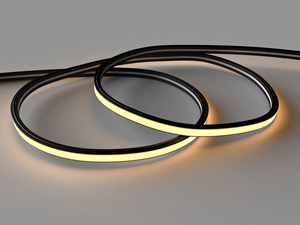 Modern Slat Wall Lighting <b>Kit</b> 24V Flexible Black LED Strip 3000K Warm White for Bedroom Living Room - Product Image 4