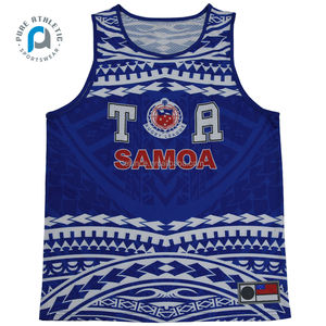 PURE Custom Tribe Tattoo Design Sublimación Imprimir Sport Singlets Manu Toa <span class=keywords><strong>Samoa</strong></span> <span class=keywords><strong>Rugby</strong></span> Jerseys Camisas para hombres - Product Image 4